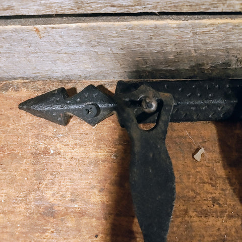 Vtg 5 Pc Set CAST IRON KITCHEN UTENSIL Spoon Ladle Rack TAIWAN Primitive Decor