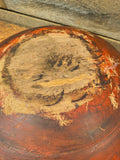 Antique Original Red Paint Wooden Bowl