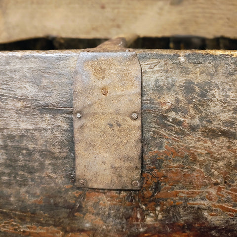 Antique Chinese Rice Grain Harvest Basket Bucket Scoop Measure