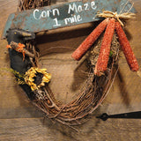 Primitive Fall Grapevine Wreath