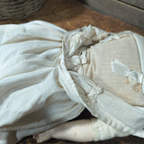 Antique 25" German Bisque/China Head Doll - Stuffed Cloth Body, Flawless Porcelain Limbs c.1890s