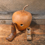 Primitive Gourd w/ 2 Wooden Boots