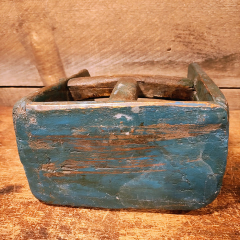 Antique Original Blue Painted Scoop