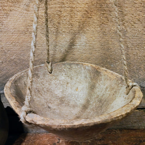 Antique Wooden Bowl Scale