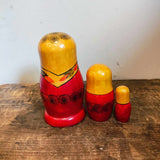 3 Vintage Russian Nesting Dolls