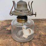 Vintage Clear Glass Kerosene Oil Lamp
