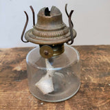 Vintage Clear Glass Kerosene Oil Lamp