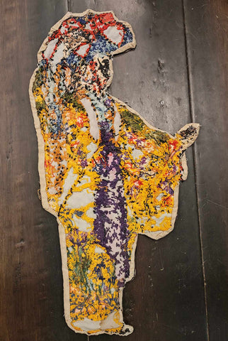 Vintage Cross Stitch Of A Asian Woman