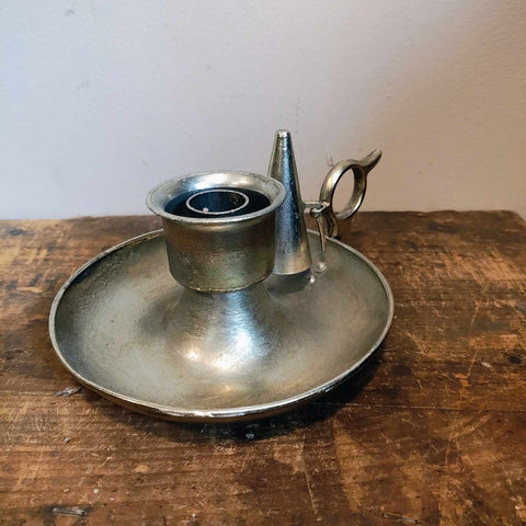 Vintage Metal Candle Holder With Snuffer