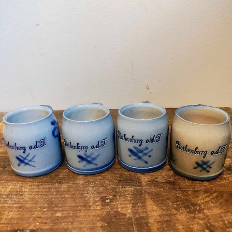 4 Small Mugs Rothenberg Made In Germany