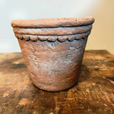 Vintage Small Terracotta Red Concrete Planter