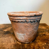 Vintage Small Terracotta Red Concrete Planter