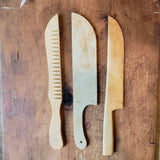 Vintage Wood Knifes Set Of 3