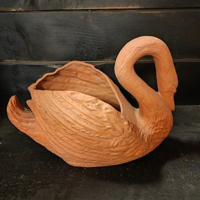 Vintage Terracotta Swan Planter