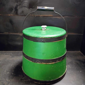 19th Century Original Green Painted Sugar Bucket