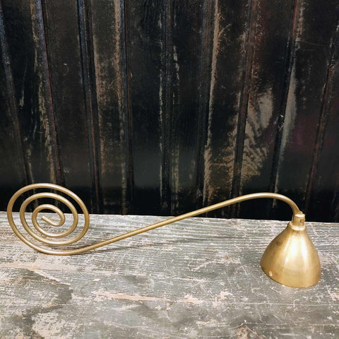 Vintage Brass Candle Snuffer Coiled Handle