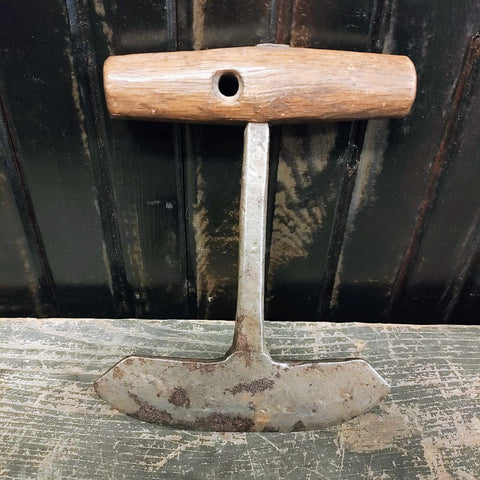 Antique Straight Wooden Handle Chopper