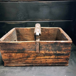 Antique Make Do Wooden Tool Box