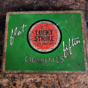 Antique Vintage Lucky Strike Cigarette Tin