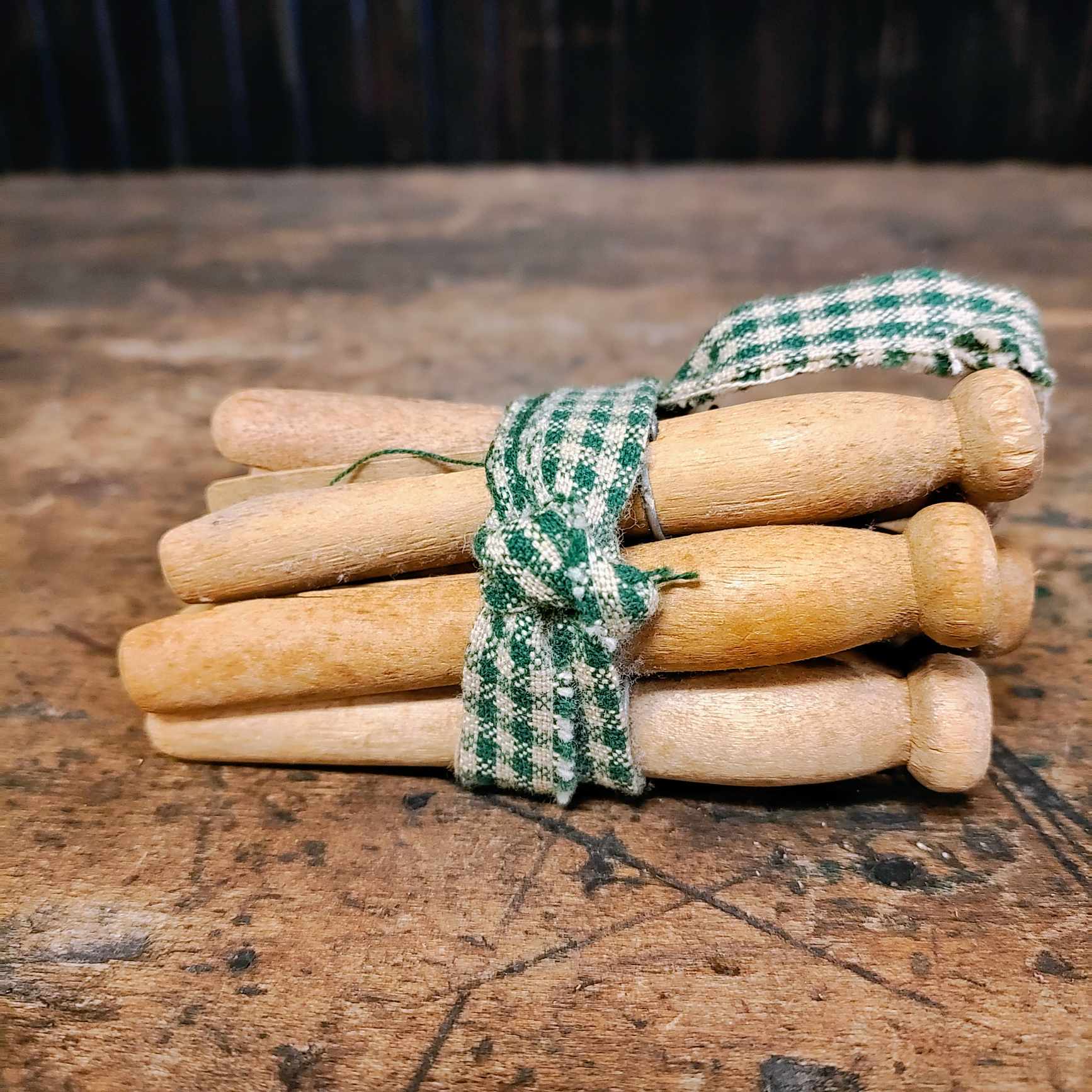 Vintage Wooden Clothespin Bundle - Karnik's Antiques & Primitives