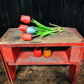 Vintage Red Bench