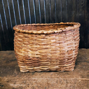 Antique Country American Hand Woven Splint Basket