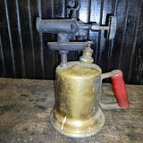 Antique Kerosene Blow Torch with Wood Handle