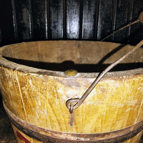 Antique Primitive Wooden Bucket