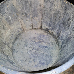 Vintage Bucket With Folk Art Drawing