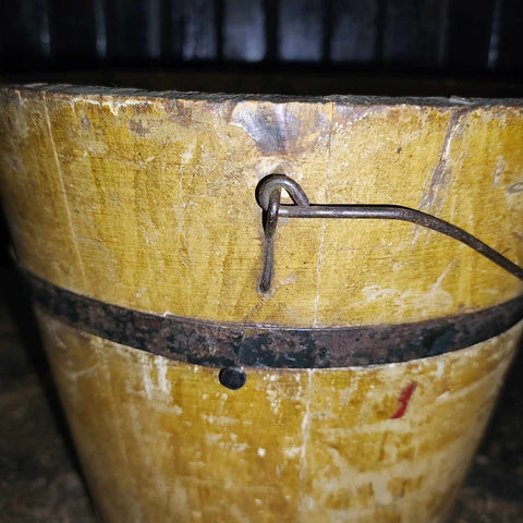 Antique Primitive Wooden Bucket