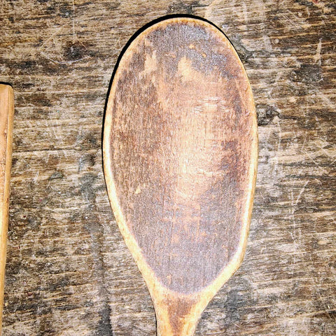 Primitive Antique Wood Butter Hand Paddle