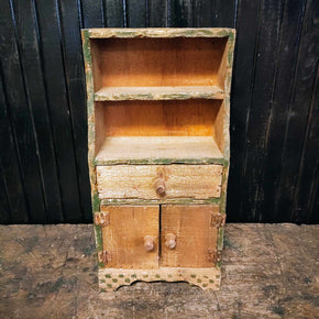 Primitive Salesman Size Step Back Cupboard