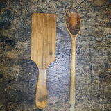 Primitive Antique Wood Butter Hand Paddle