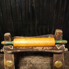 Vintage Green Handled Rolling Pin