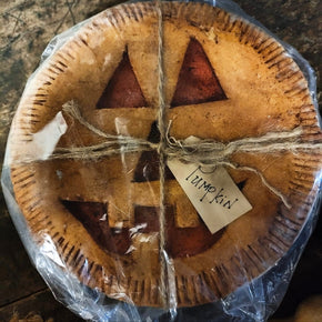 Primitive large Jack Lantern pie