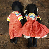 Vintage Handmade African American Folk Art Cloth Rag Dolls