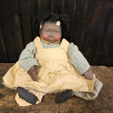 Arnett Country Store Black Girl Doll Dress Daffodil