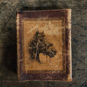 Vintage Double Deck Horse Playing Cards in Leather Case