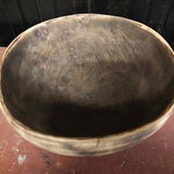 Antique Primitive Out Round Wooden Bowl