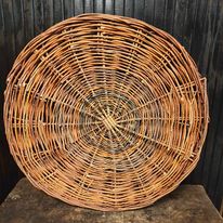Vintage X Large Willow Handled Gather Basket/Tray