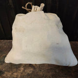 Vintage embroidered flowers on a linen bag