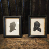Antique silhouette pictures of George and Martha Washington