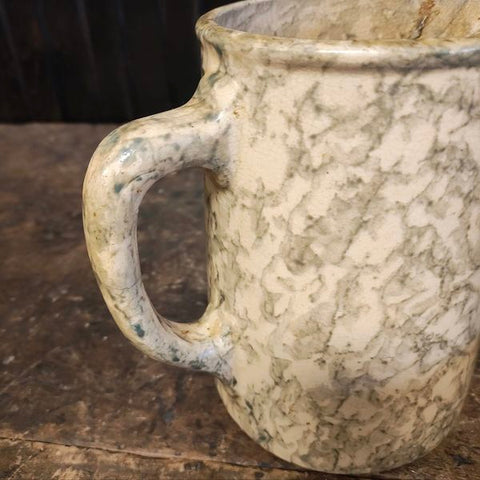Vintage Gray and Off White Spatterware