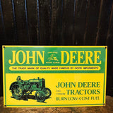 John Deere tin sign