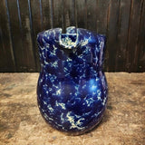 Blue and White Spatter Water Pitcher,