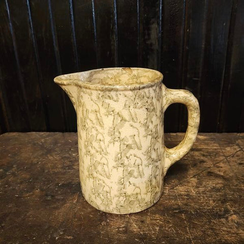 Vintage Gray and Off White Spatterware