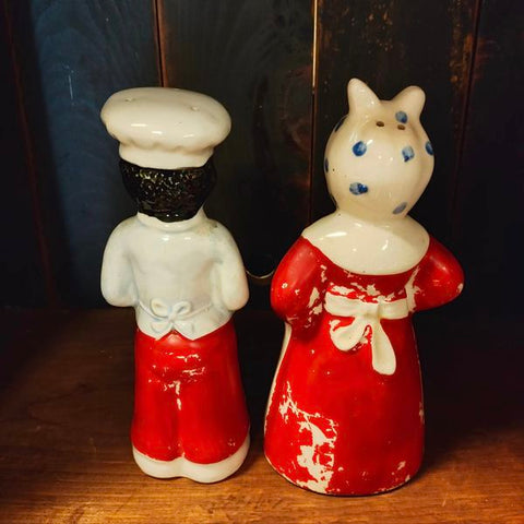 Black Americana Salt and Pepper Shakers