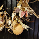 Primitive Gourd Swag With Corn Husk.