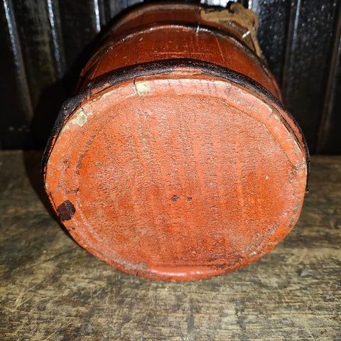 Antique, Primitive Asian Rice Buckets with iron handle