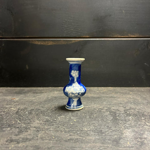 1960 Miniature Chinese Porcelain Prunus Blue & White Vase